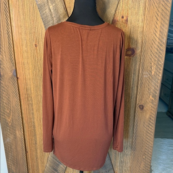 Women's Rust Long Sleeve Top by Red - Picture 2 of 7